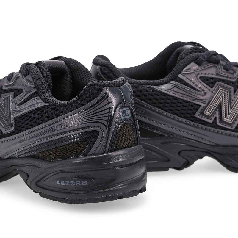 Kids'  740 Bungee Slip On Sneaker - Black Cement/Black