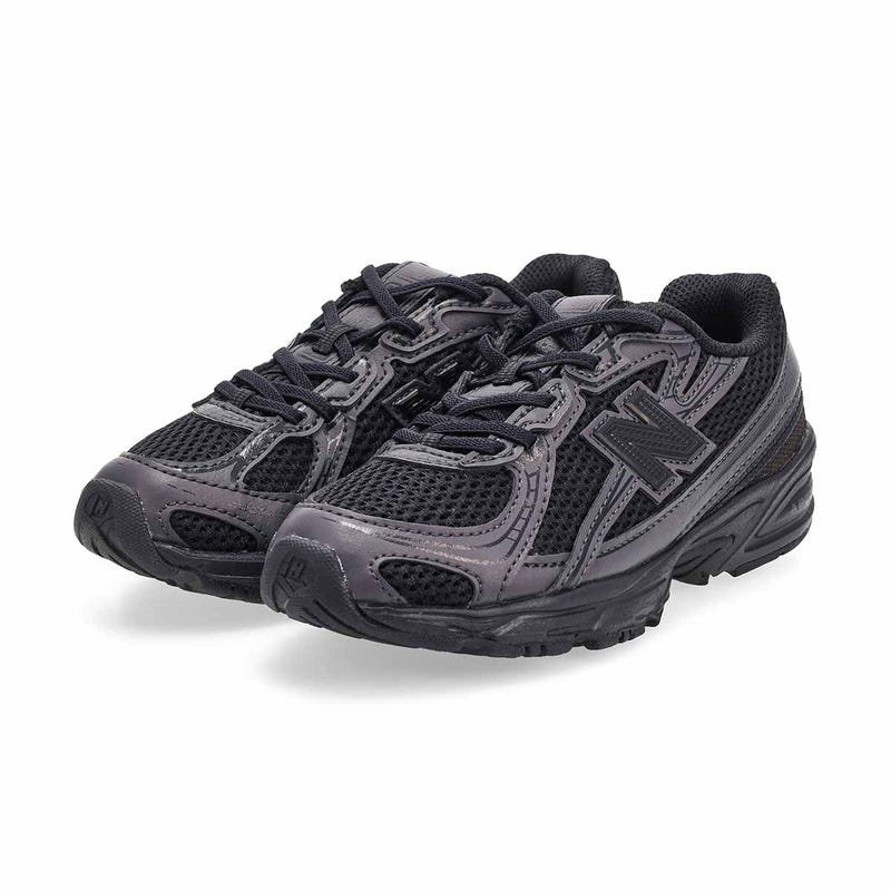 Kids'  740 Bungee Slip On Sneaker - Black Cement/Black