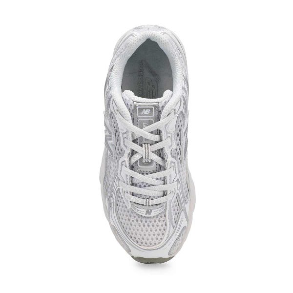 Kids' 740 Bungee Slip On Sneaker - White/Grey