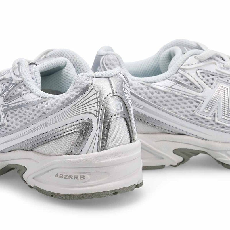 Kids' 740 Bungee Slip On Sneaker - White/Grey