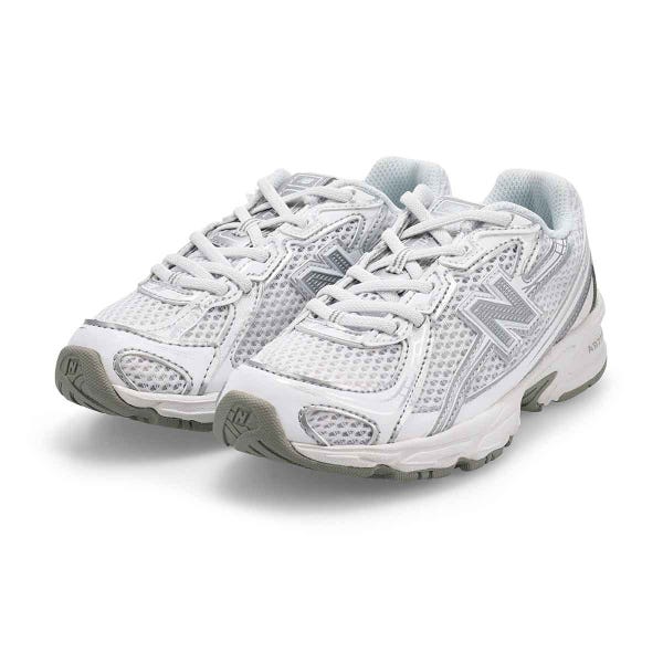 Kids' 740 Bungee Slip On Sneaker - White/Grey