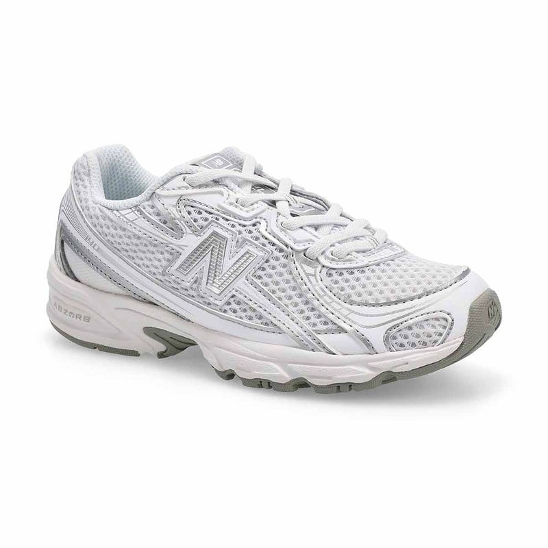 Kids' 740 Bungee Slip On Sneaker - White/Grey