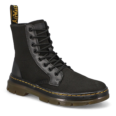 Mns Combs Nylon Lace Up Combat Boot - Black