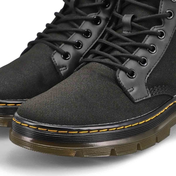 Men's Combs Nylon Lace Up Combat Boot - Black