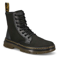 Men's Combs Nylon Lace Up Combat Boot - Black