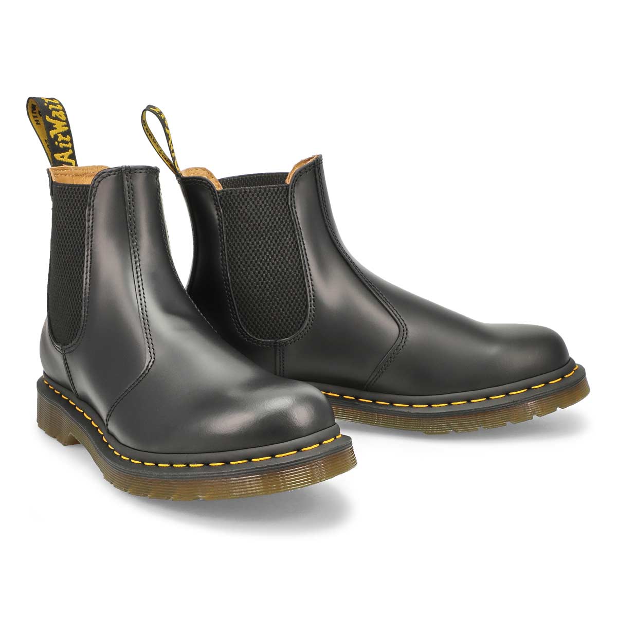 Botte Chelsea 2976 YELLOW STITCH, noir femmes