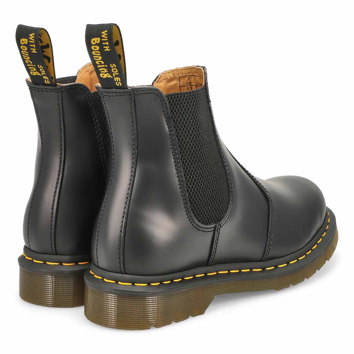 Botte Chelsea 2976 YELLOW STITCH, noir femmes