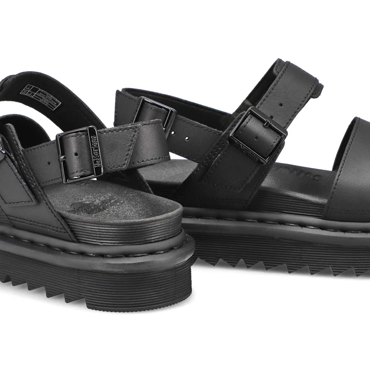 Women's Voss 2 Strap Casual Sandal - Black/Black