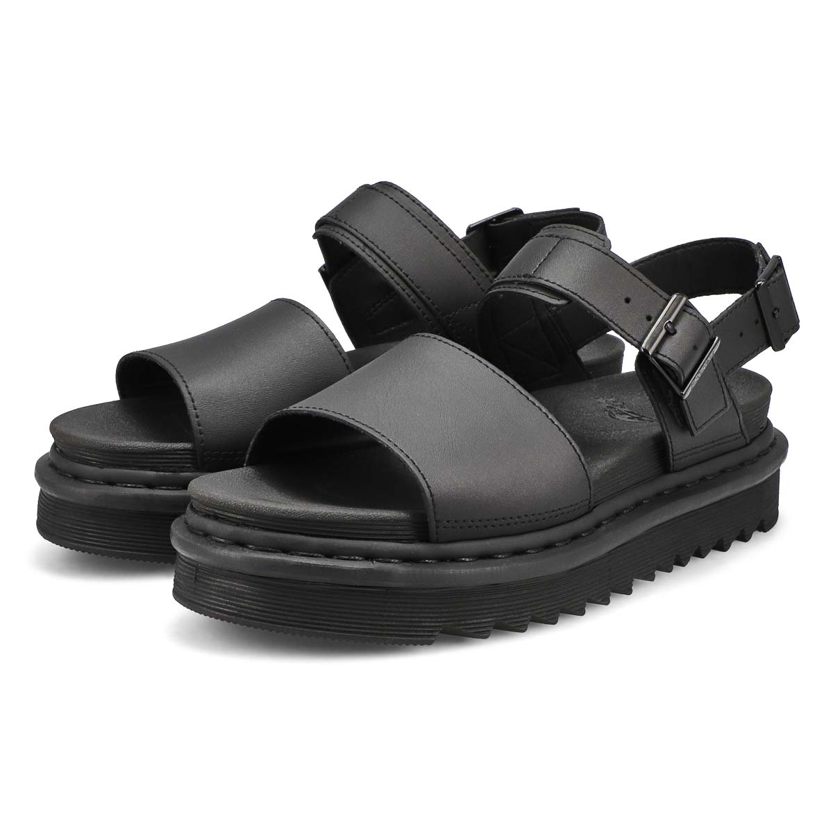 Women's Voss 2 Strap Casual Sandal - Black/Black