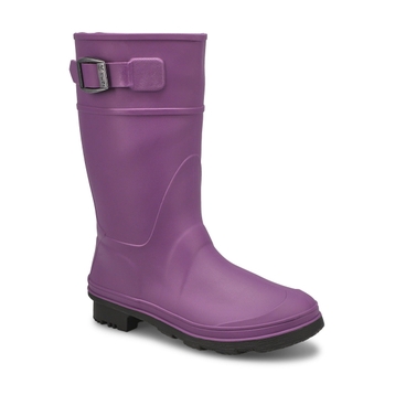 Girls' Raindrops Waterproof Rain Boot - Eggplant