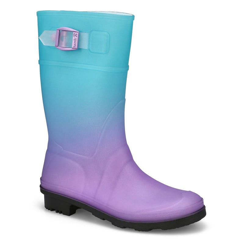 Botte de pluie imperméable RAINDROPS, turquoise, filles