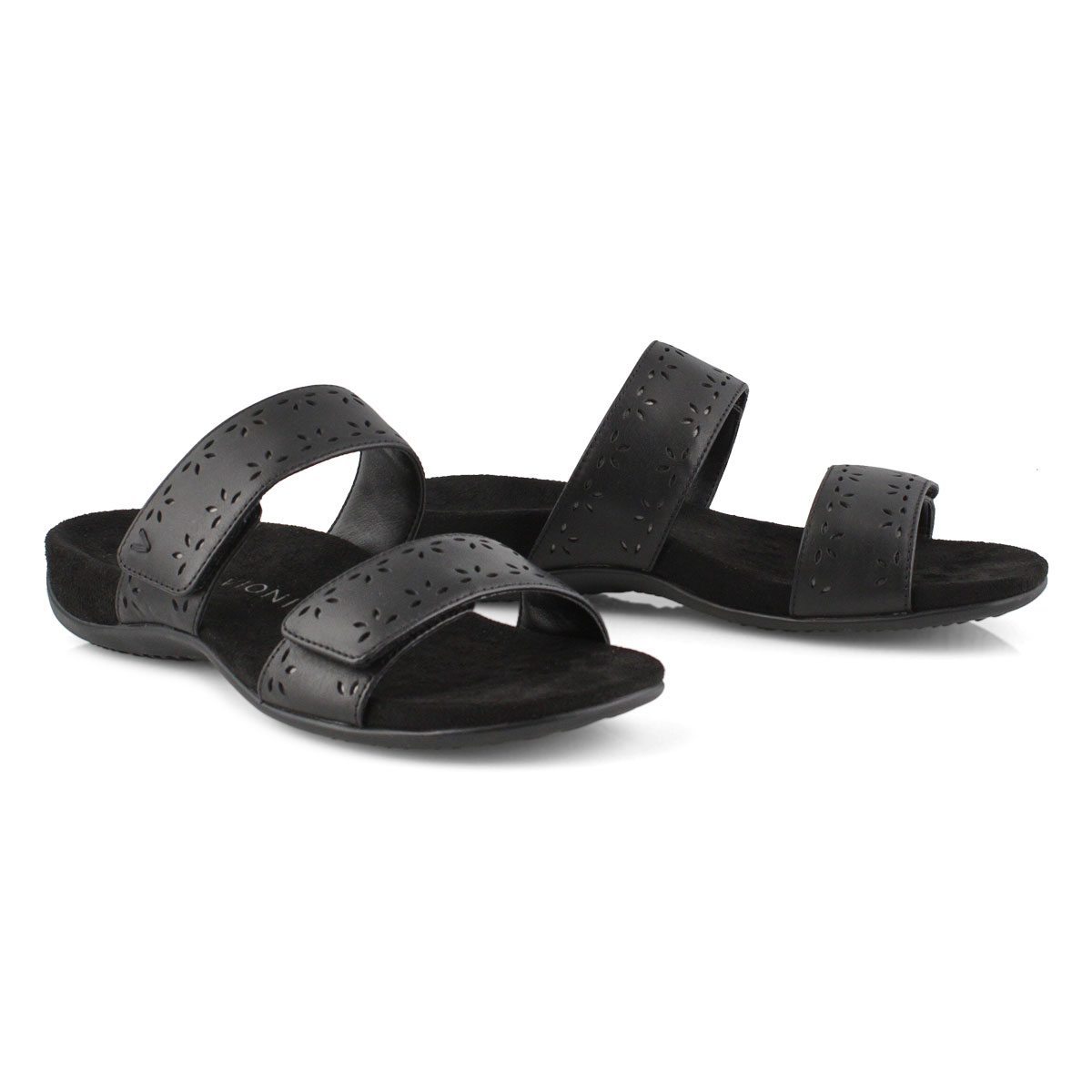 womens black beach slides