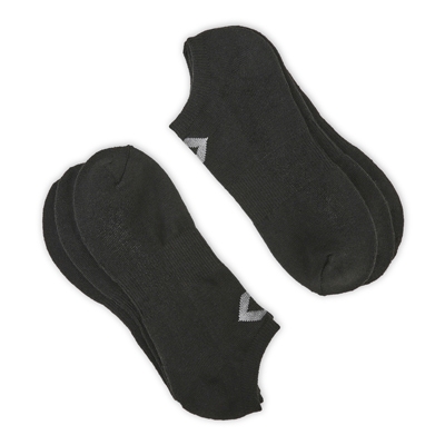 Mns Half Cushion No Show Sock 3 Pack - Black/Grey