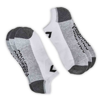 Men's Half Cushion No Show Sock 3 Pack - White/Grey