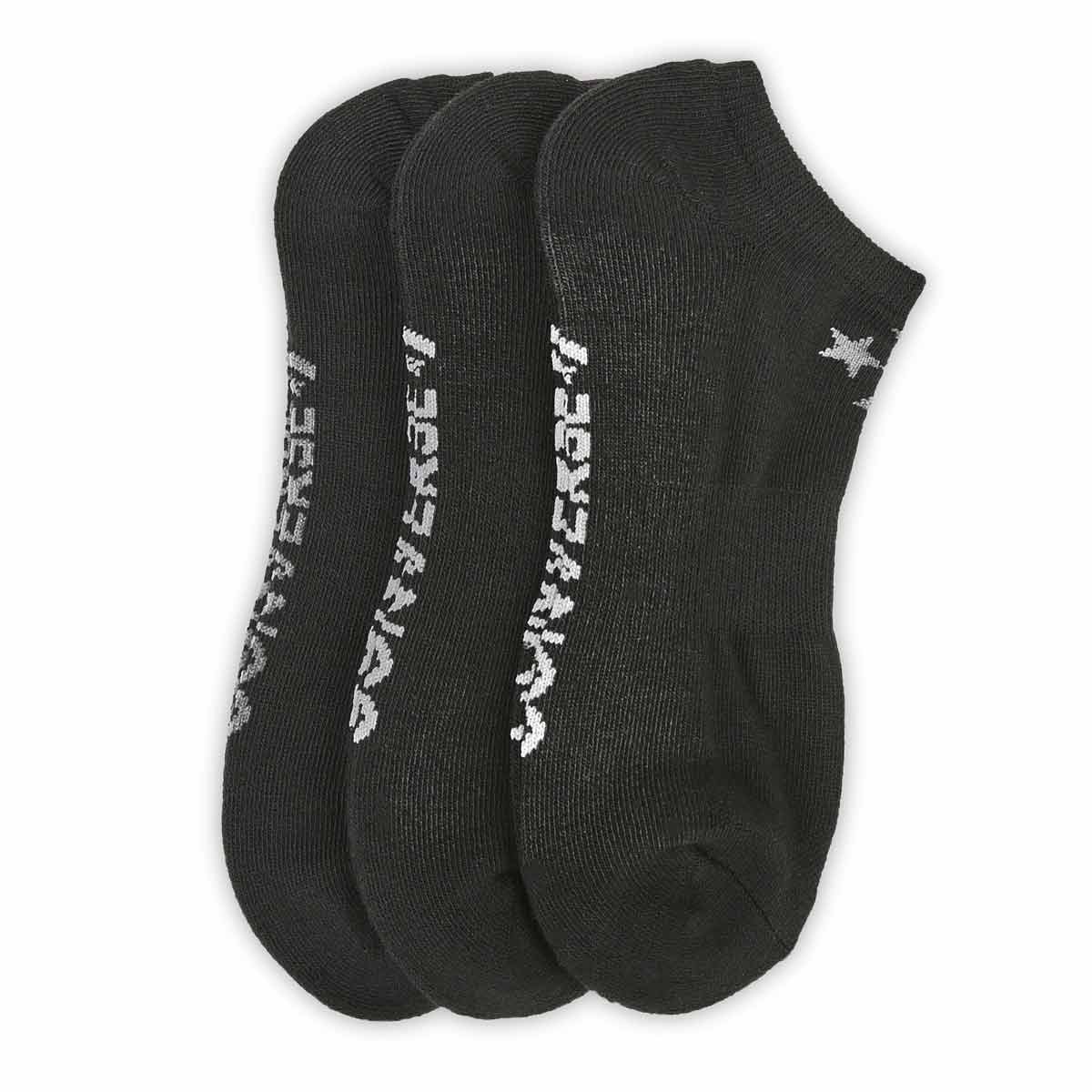 Women's Half Cushion No Show Sock 3 Pack - Black/Grey