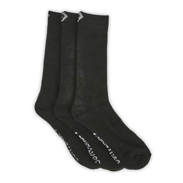 Men's Half Cushion Crew Sock 3 Pack - Black/Grey