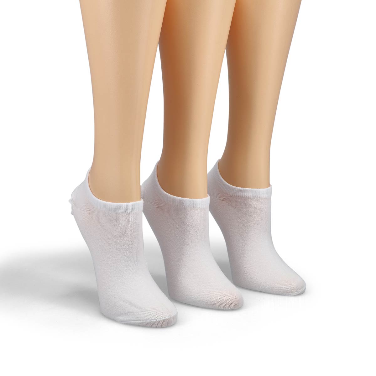 Women's Basics No Show Sock 3 Pack - White/Black