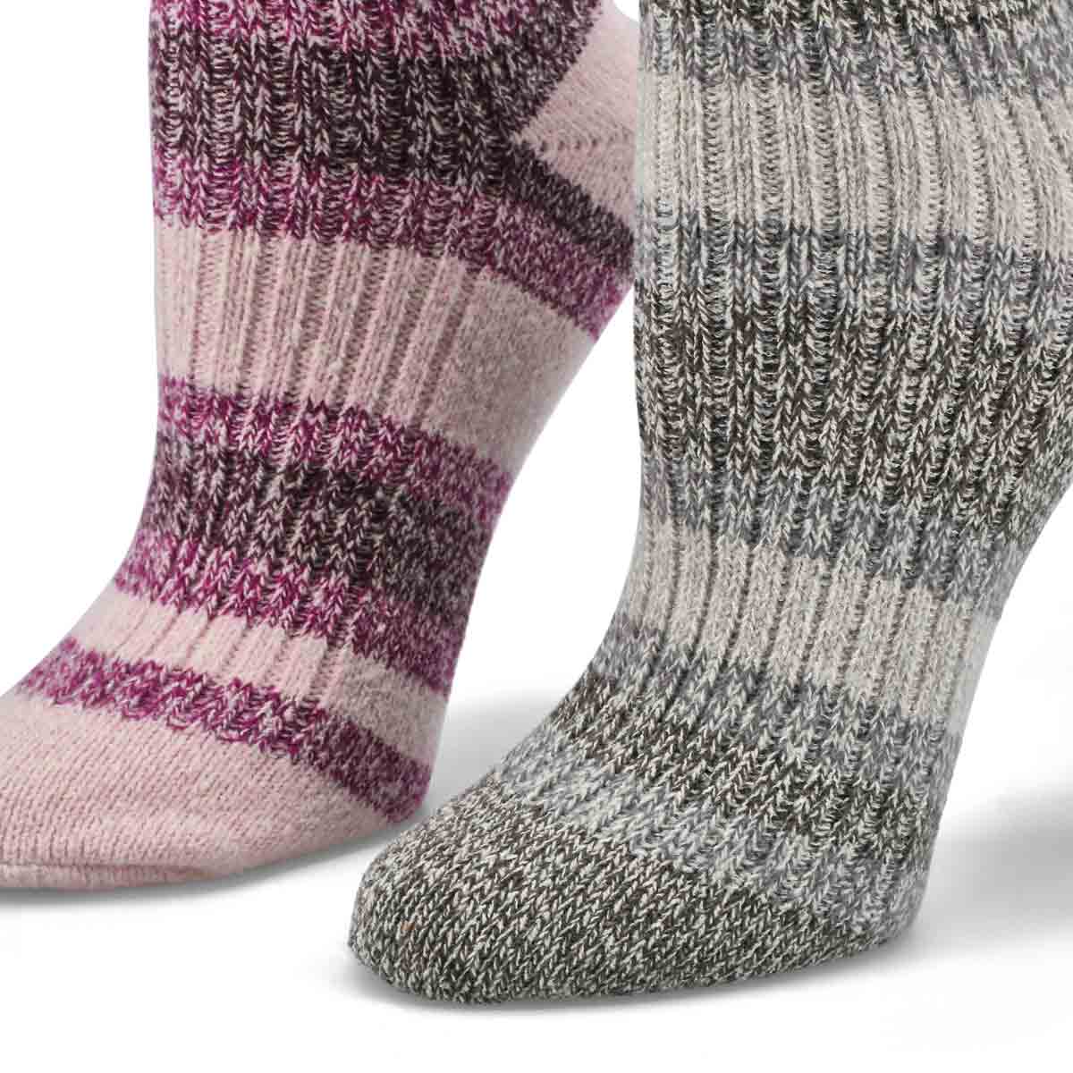 Chaussettes CANYON STRIPE SUPER SOFT, fem-2 paires