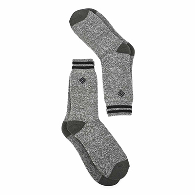 Mns Weight Thermal Crew Sock 2pk- Grey