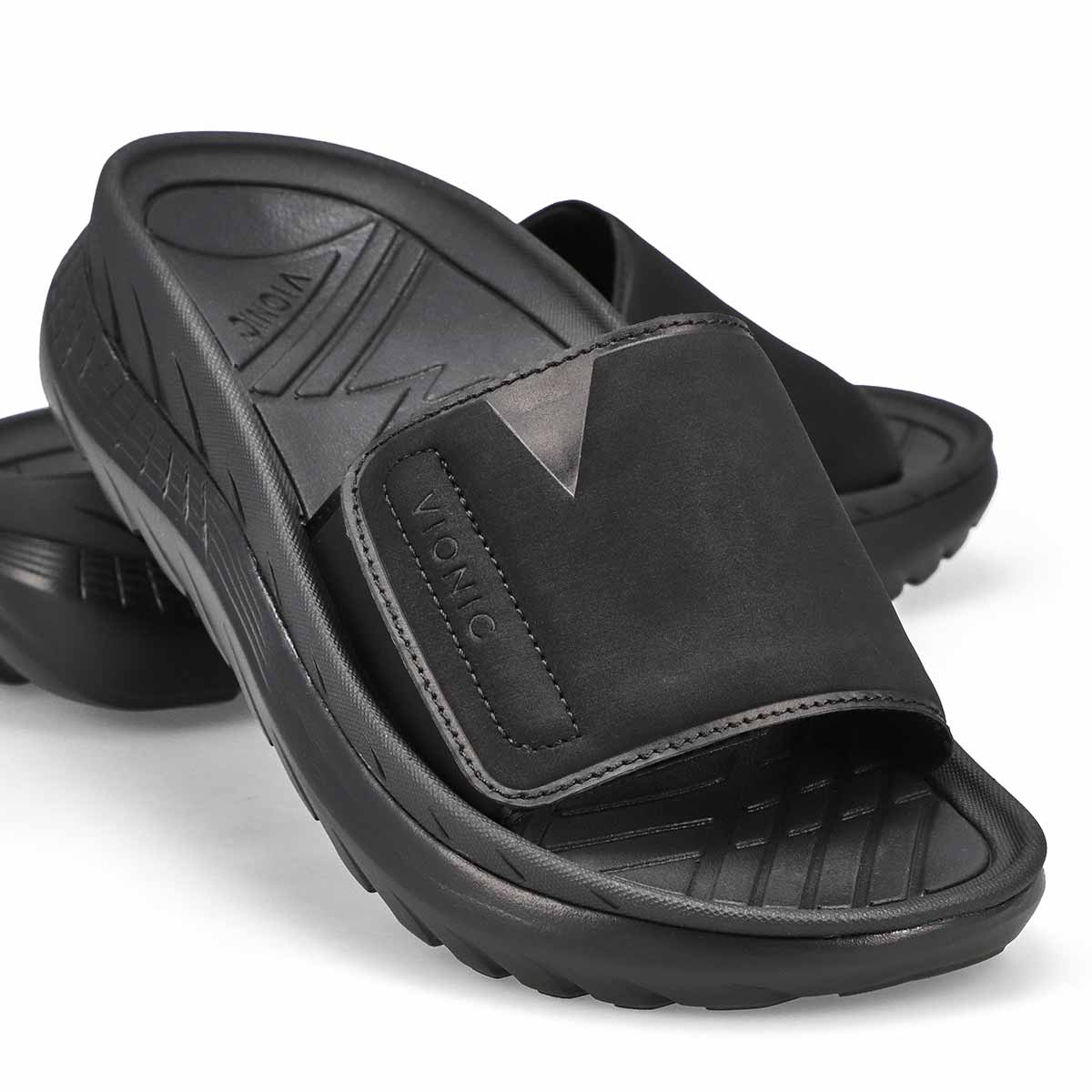 Ladies Rejuvenate Platform Slide Sandal Black