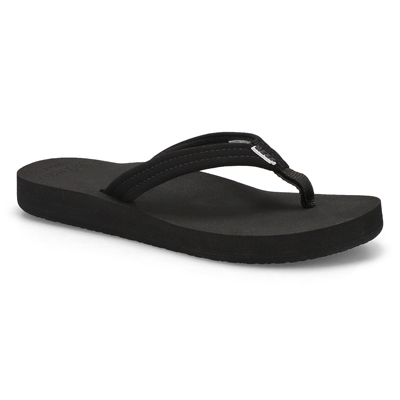 Lds Cushion Breeze Thong Sandal - Black