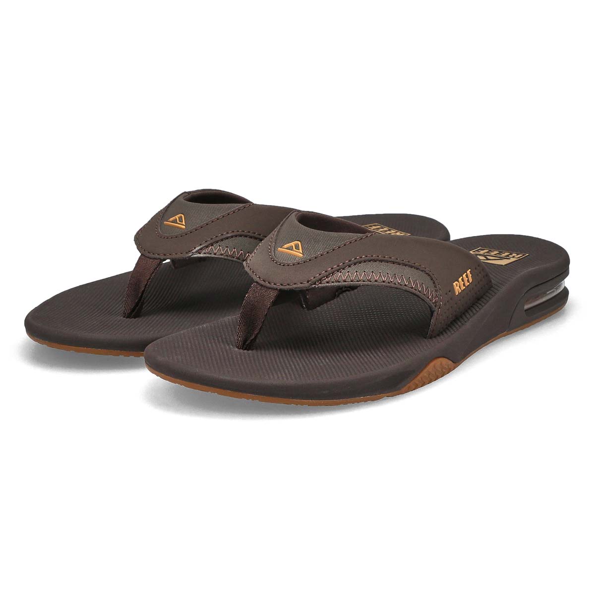 Reef Men's FANNING brown/gum thong sandals | SoftMoc.com
