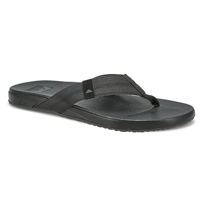 Mns Cushion Phantom Thong Sandal - Black