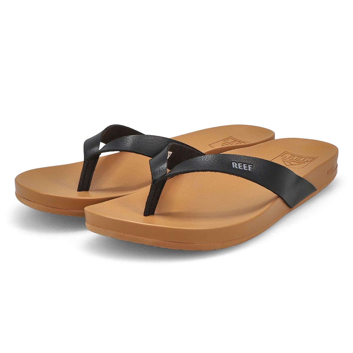 Women's Cushion Court Flip Flop - Black/Natural