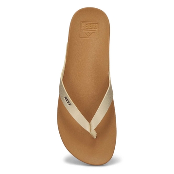 Women's Cushion Court Flip Flop - Tan/Champagn