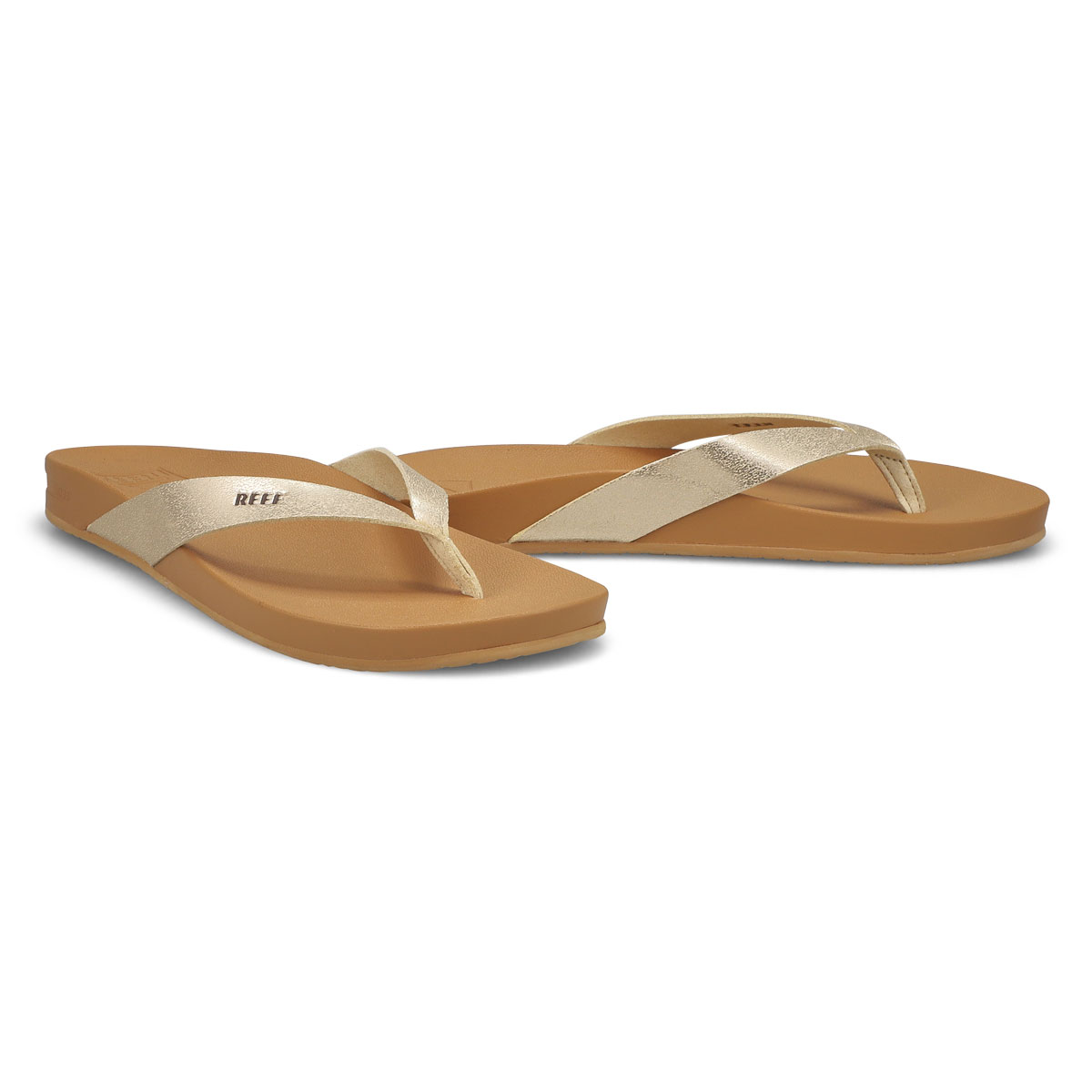 Women's Cushion Court Flip Flop - Tan/Champagn