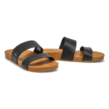 Women's Cushion Vista Slide Sandal - Black/Natural