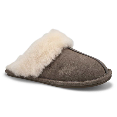 Lds Rihana 2 Open Back Slipper - Charcoal