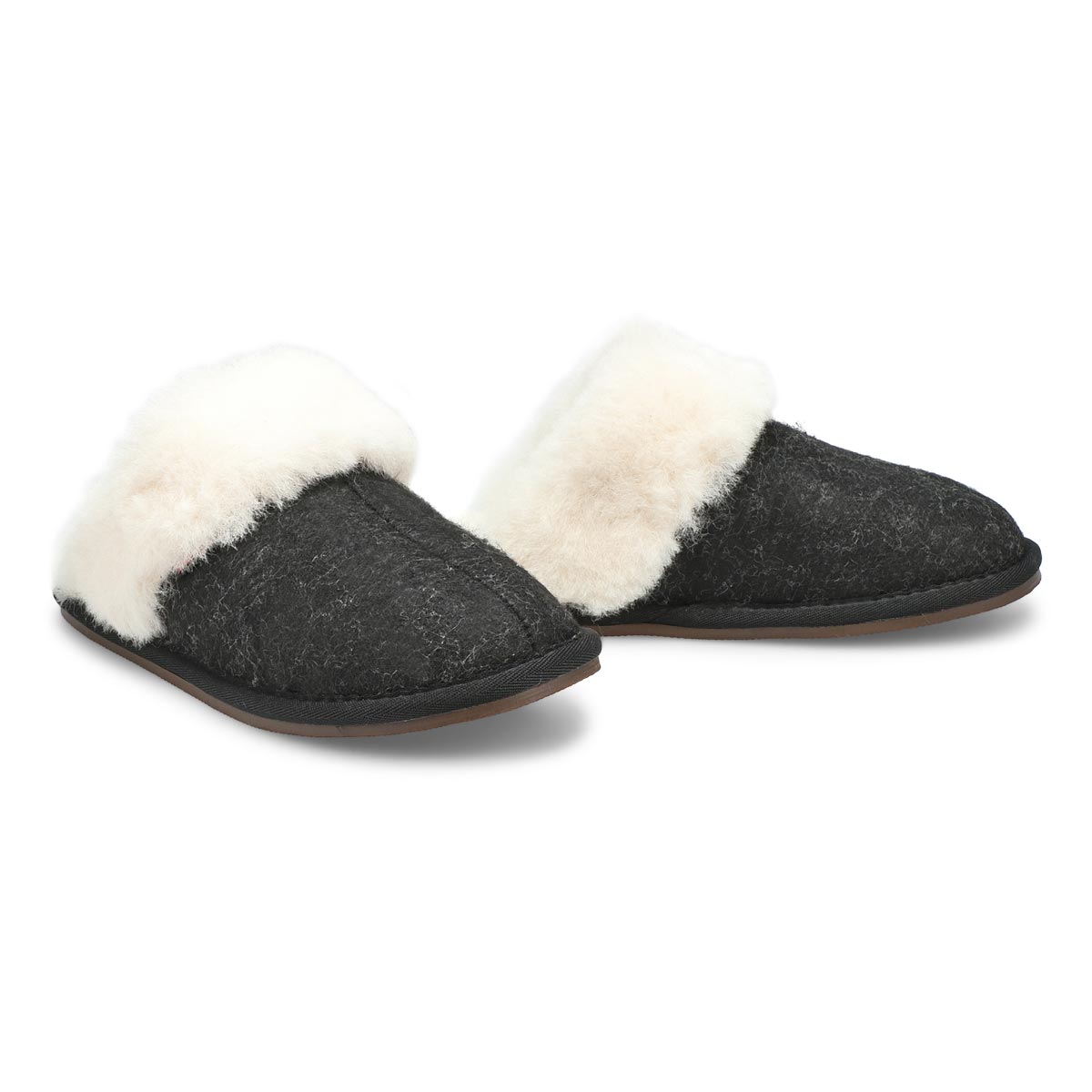 Women's Rihana 2 Felt Open Back Slipper - Black