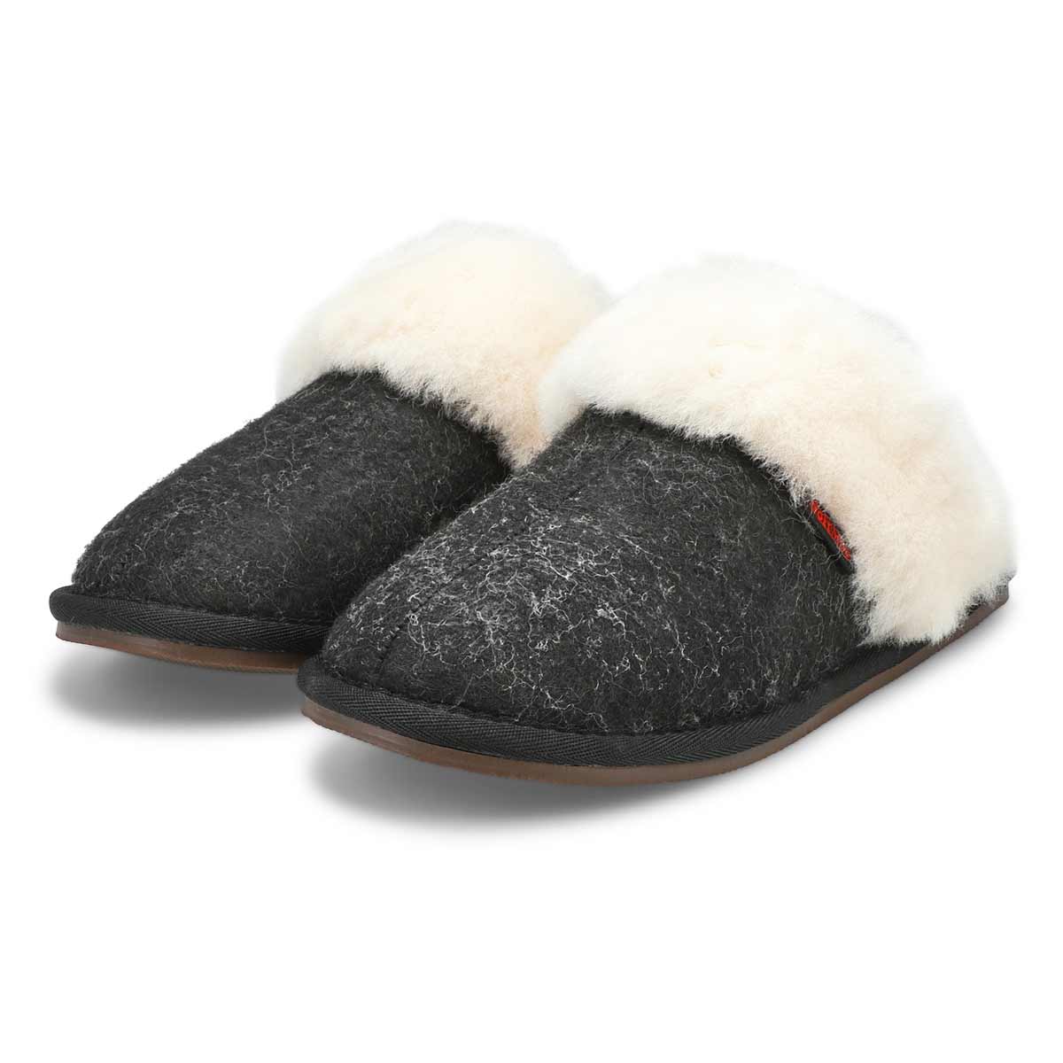 Women's Rihana 2 Felt Open Back Slipper - Black