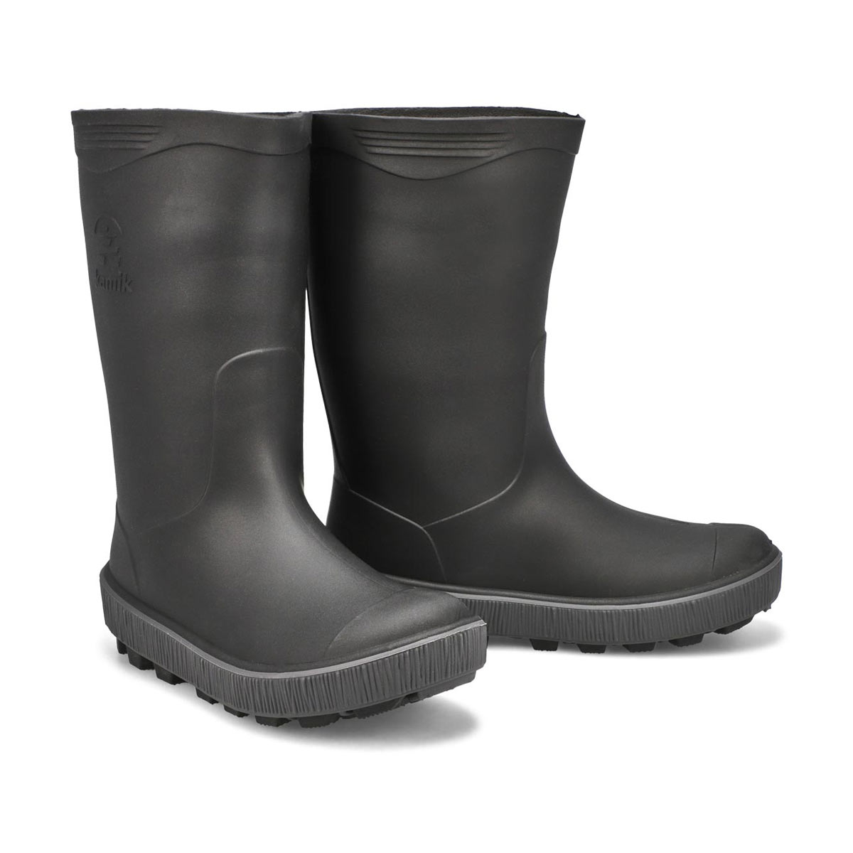 Boys' Riptide Waterproof Rain Boot - Black/Charcoal