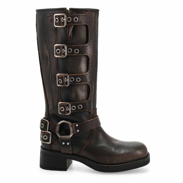 Women's  Rockyy Knee High Boot - Brown Distressed