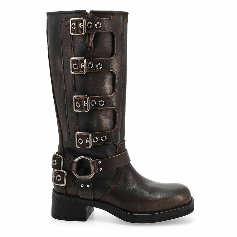 Women's  Rockyy Knee High Boot - Brown Distressed