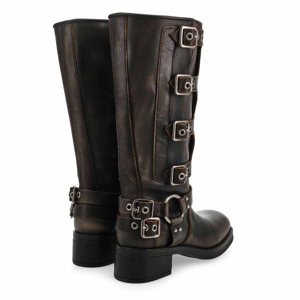 Women's  Rockyy Knee High Boot - Brown Distressed