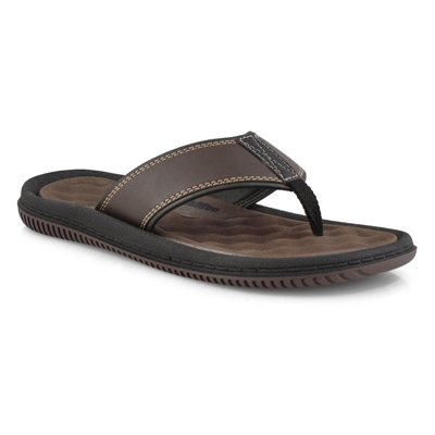 Mns Roland Casual Thong Sandal - Brown
