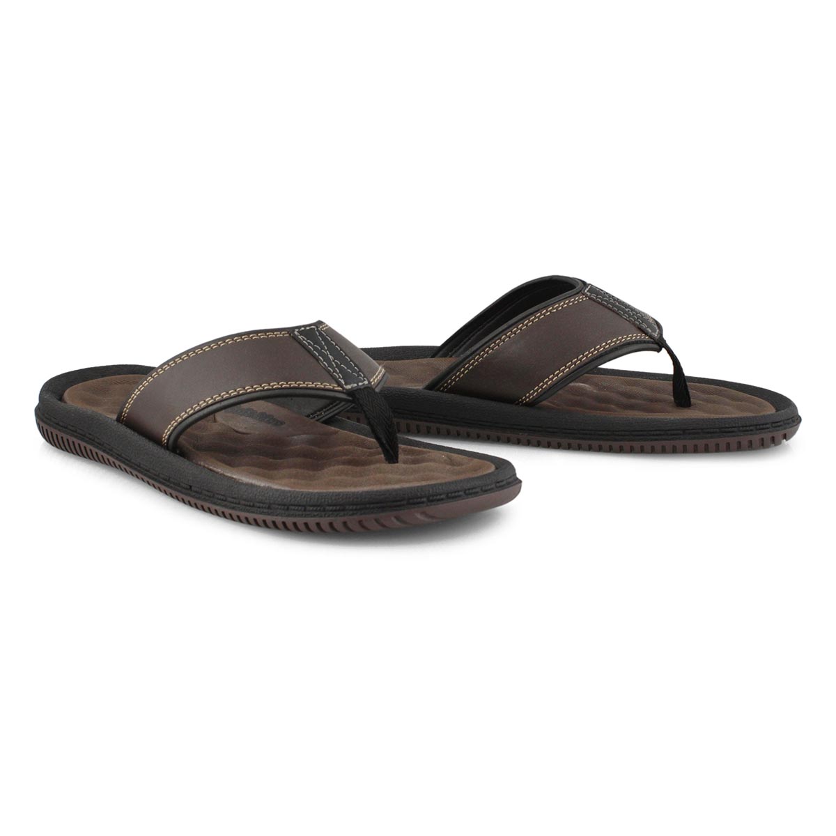 SoftMoc Men's Roland Thong Sandal - Brown | SoftMoc.com