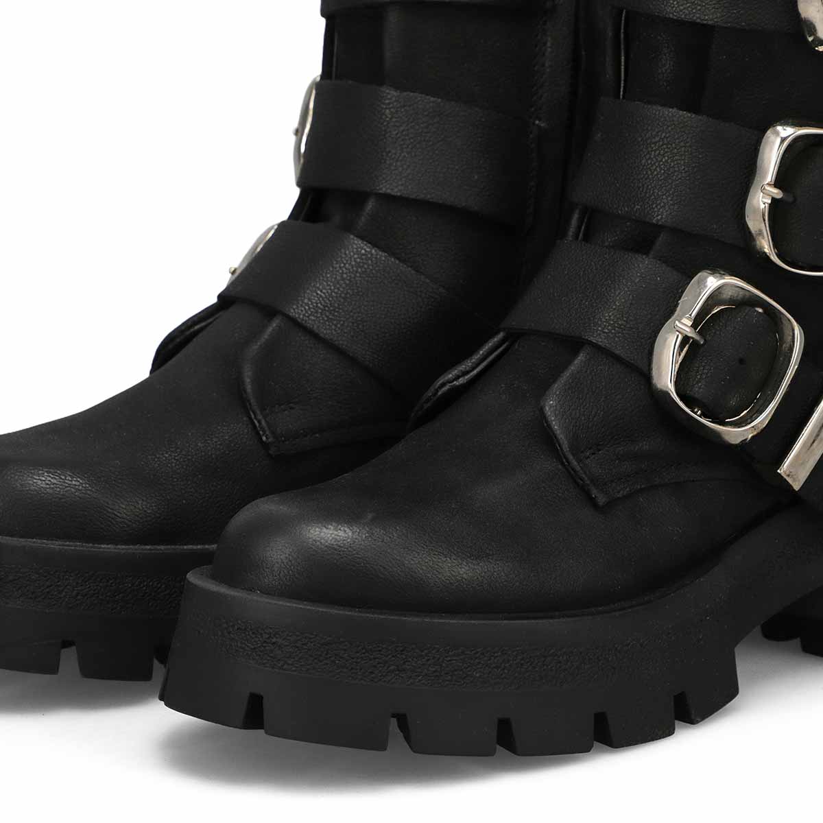 Women's  Roland Leather Combat Boot - Black