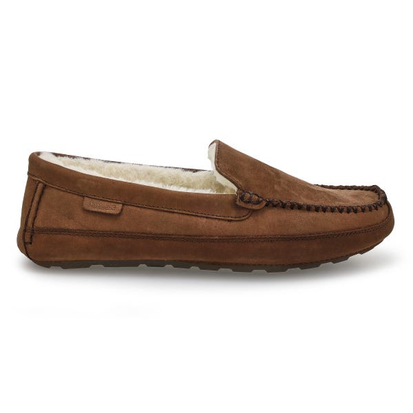 Men's Rollo Leather Plush Lined SoftMocs - Dark Brown