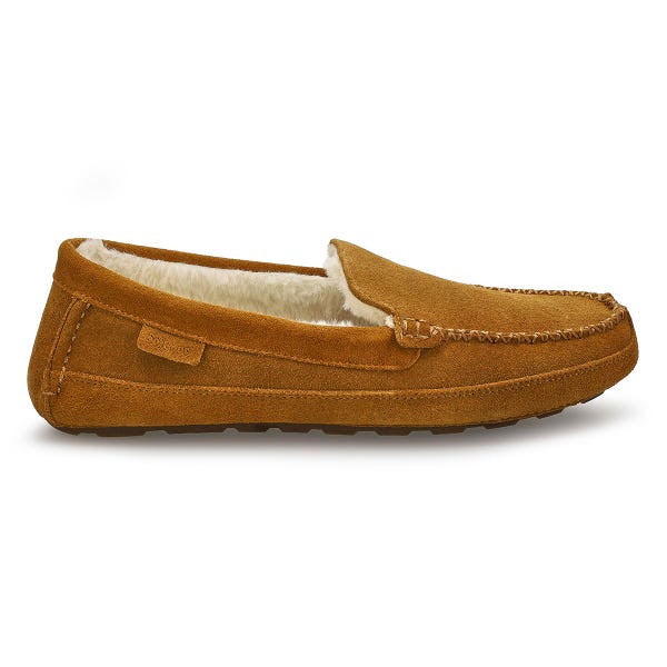 Men's Rollo Suede Plush Lined SoftMocs - Chestnut