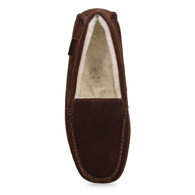 Men's Rollo Suede Plush Lined SoftMocs - Chocolate