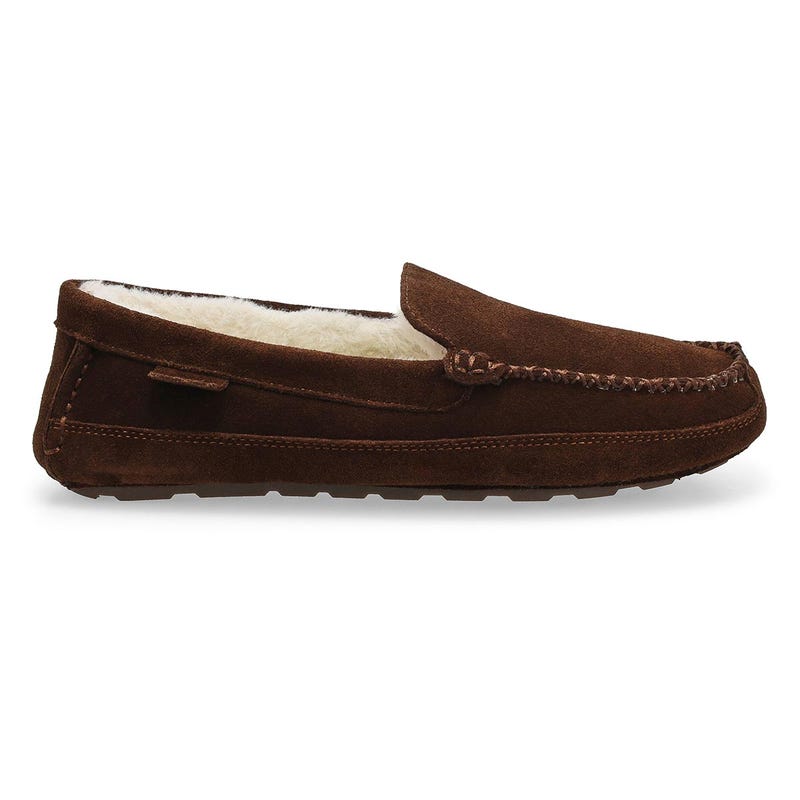 Men's Rollo Suede Plush Lined SoftMocs - Chocolate