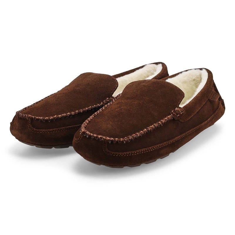 Men's Rollo Suede Plush Lined SoftMocs - Chocolate