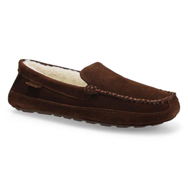 Men's Rollo Suede Plush Lined SoftMocs - Chocolate