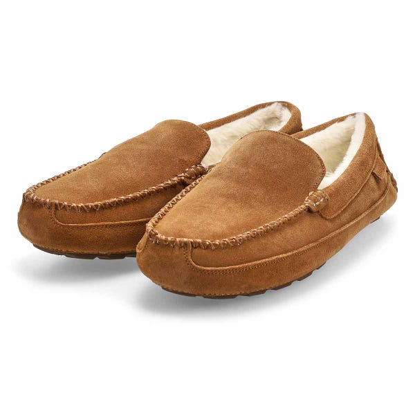 Men's Rollo Suede Plush Lined SoftMocs -Mocha