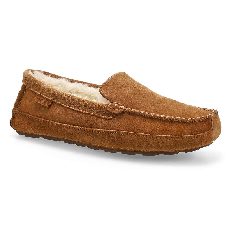 Men's Rollo Suede Plush Lined SoftMocs -Mocha