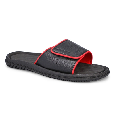 Mns Rory black/red casual slide sandal